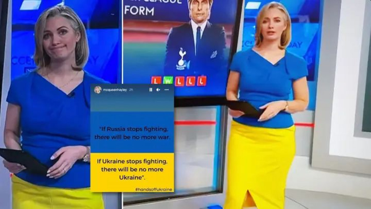 Voditeljica Sky Sportsa došla u bojama Ukrajine, pa počela plakati u emisiji Voditeljica Sky Sportsa došla u bojama Ukrajine, pa počela plakati u emisiji