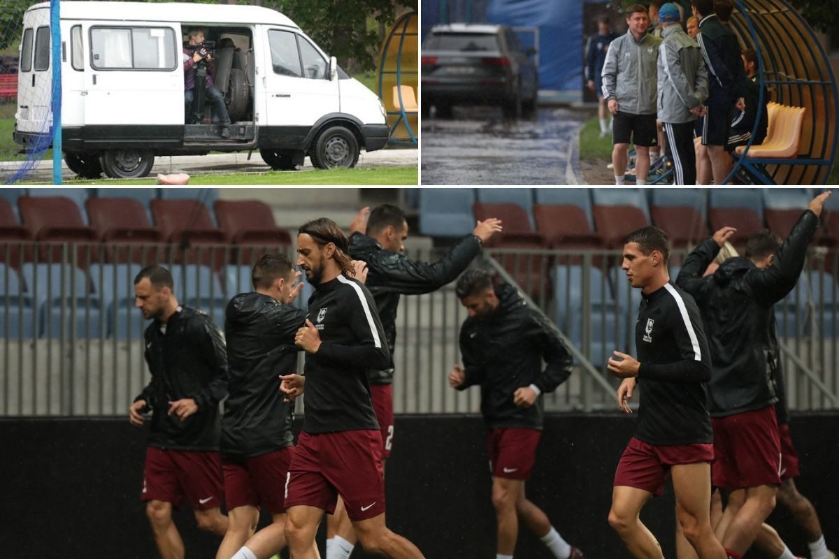 Fudbaleri FK Sarajevo trenirali po jakoj kiši, u BATE-u se odlučili za neobičan potez