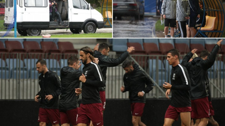 Fudbaleri FK Sarajevo trenirali po jakoj kiši, u BATE-u se odlučili za neobičan potez