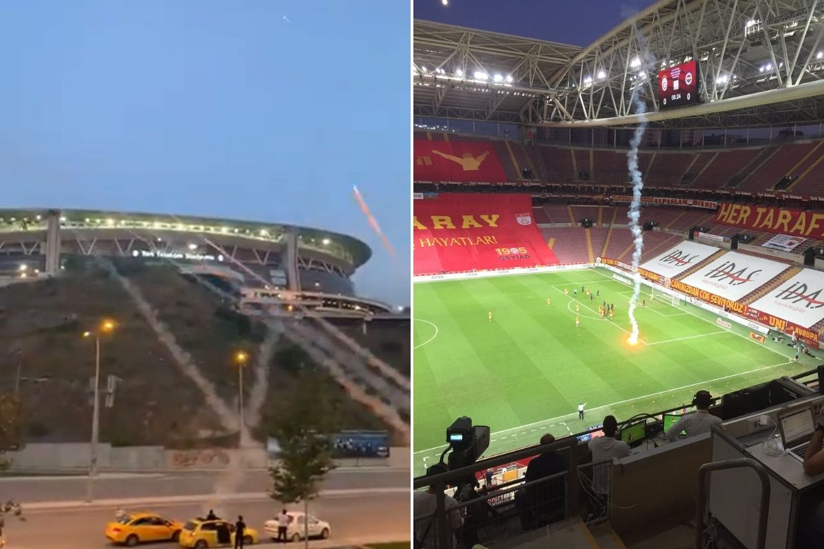 Ima li ko luđi:  Lansirali baklje da prekinu derbi Galatasaray - Fenerbache i uspjeli su