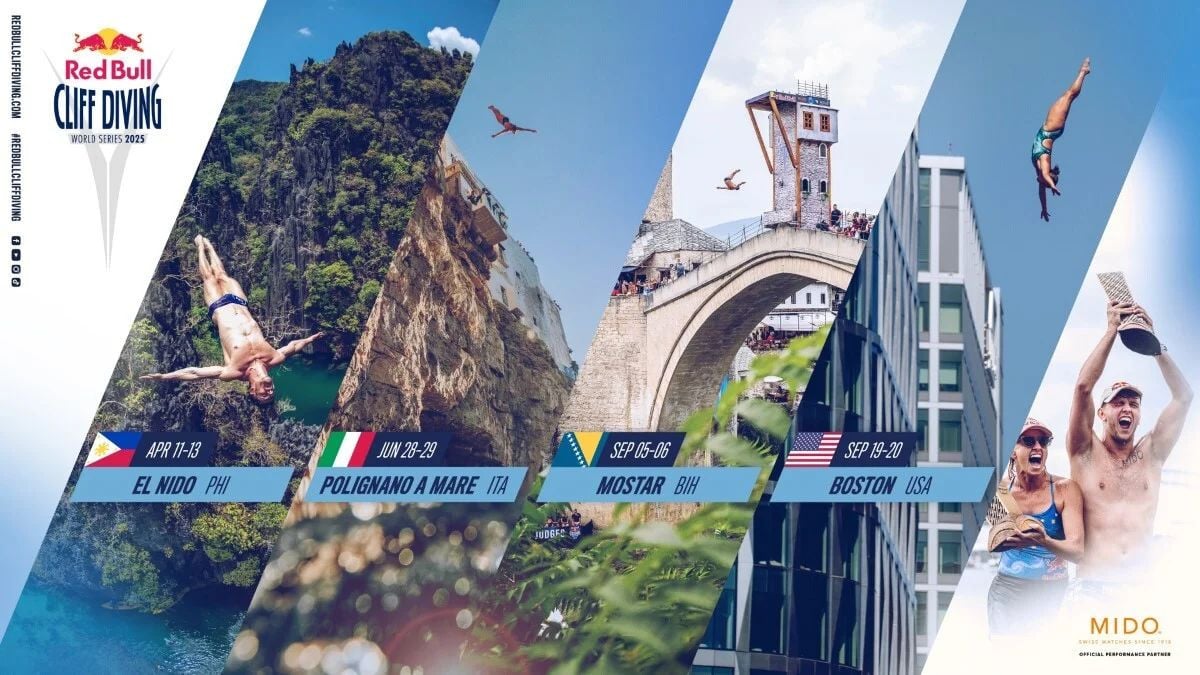 Red Bull Cliff Diving elita stiže u Polignano a Mare, potom slijedi spektakl u Mostaru Red Bull Cliff Diving elita stiže u Polignano a Mare, potom slijedi spektakl u Mostaru