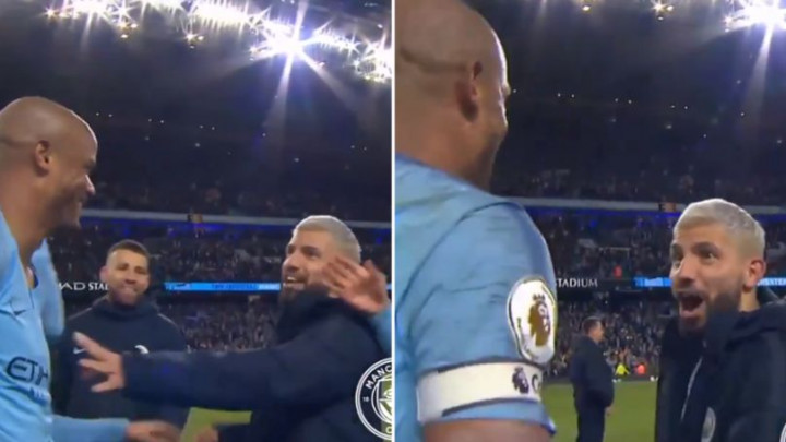 Kompany zaplakao od sreće, a onda mu je prišao Sergio Aguero i sve "pokvario"
