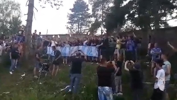 Divizija bakljadom proslavila ulazak Sloge u Premijer ligu