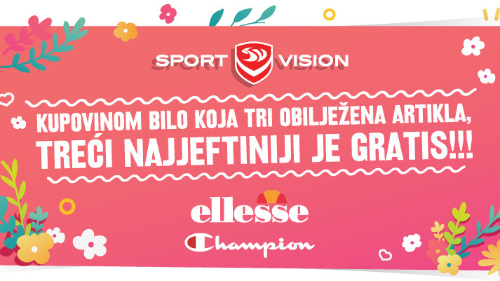 Kupovinom dva dobiješ tri - Champion i Ellesse sniženje