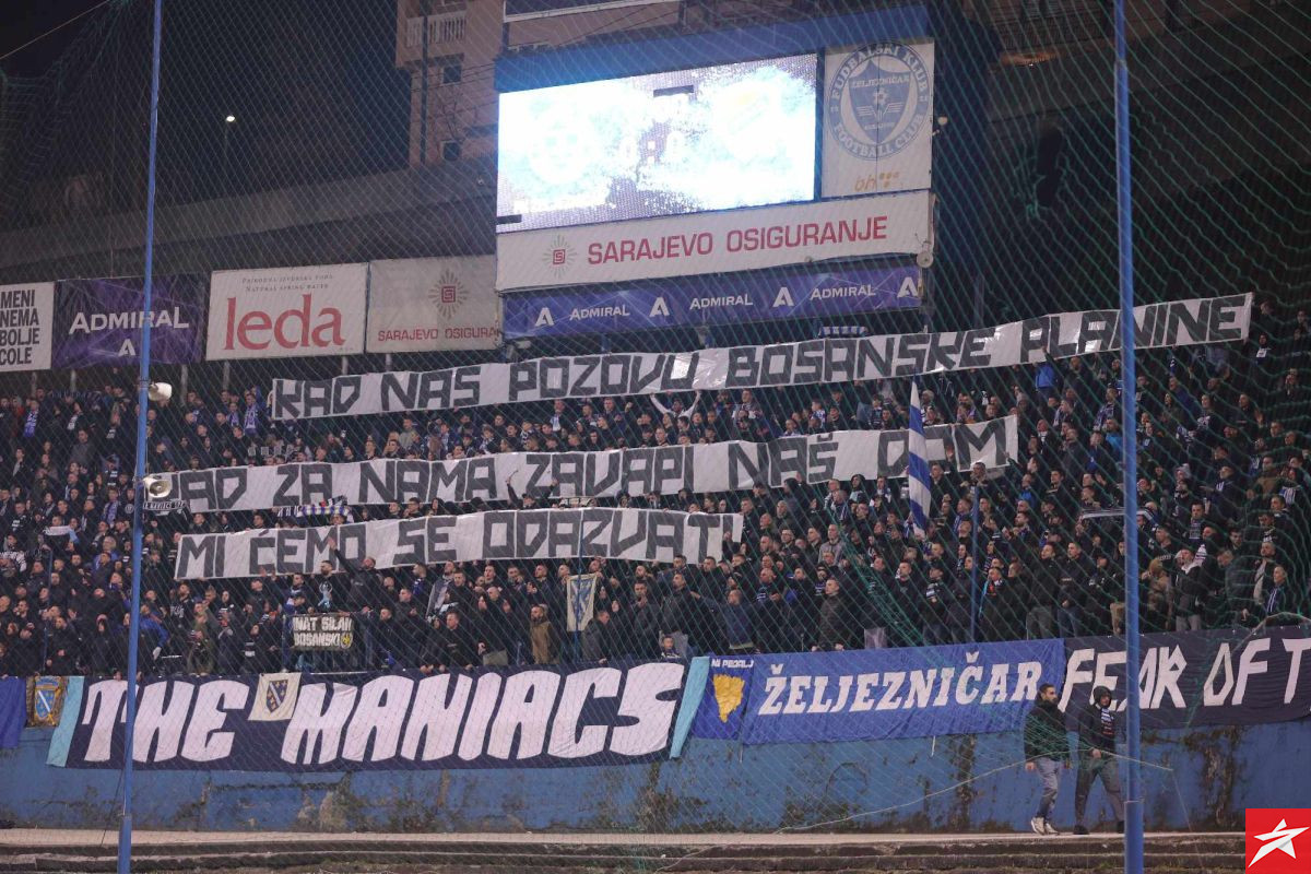 Manijaci parolom poslali jasnu poruku, zanimljive ličnosti prate utakmicu na Grbavici
