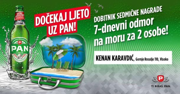 Kenan Karavdić osvojio Pan nagradno ljetovanje