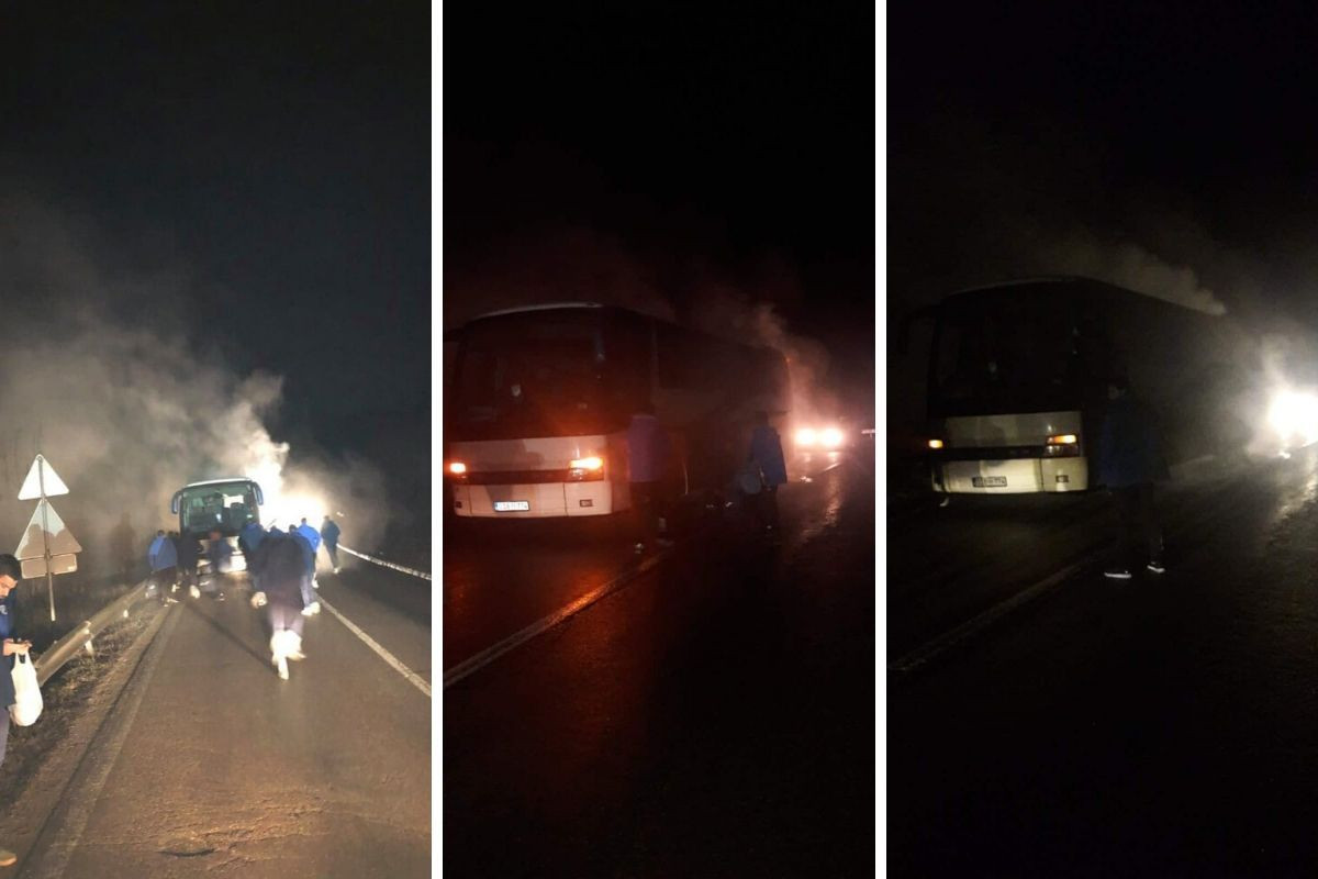 Zapalio se autobus s fudbalerima Radnika iz Bijeljine