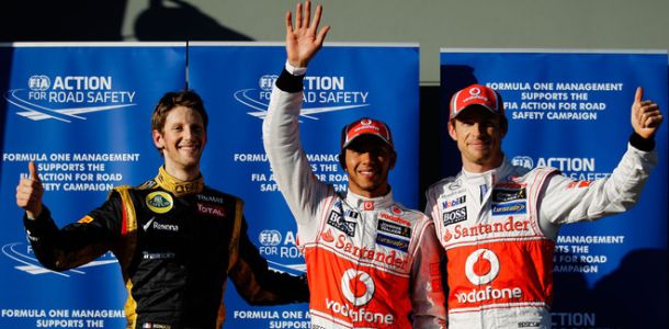 Hamiltonu pole position, Vettel tek šesti