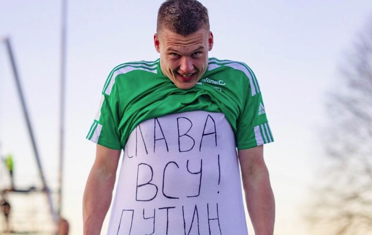 Nogometaš rođen u Rusiji zabio gol, pa na majici poslao poruku Putinu