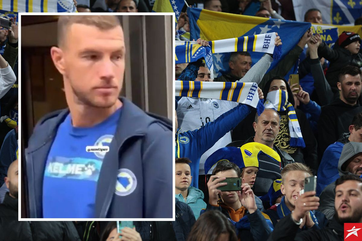 Džeko se iznervirao kada je vidio dres na navijaču: "Misliš da si zabavan?"