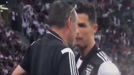Ronaldo i Sarri su razmijenili čudne riječi