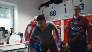 Kovačević vodio navijanje u svlačionici nakon važne pobjede Rakowa