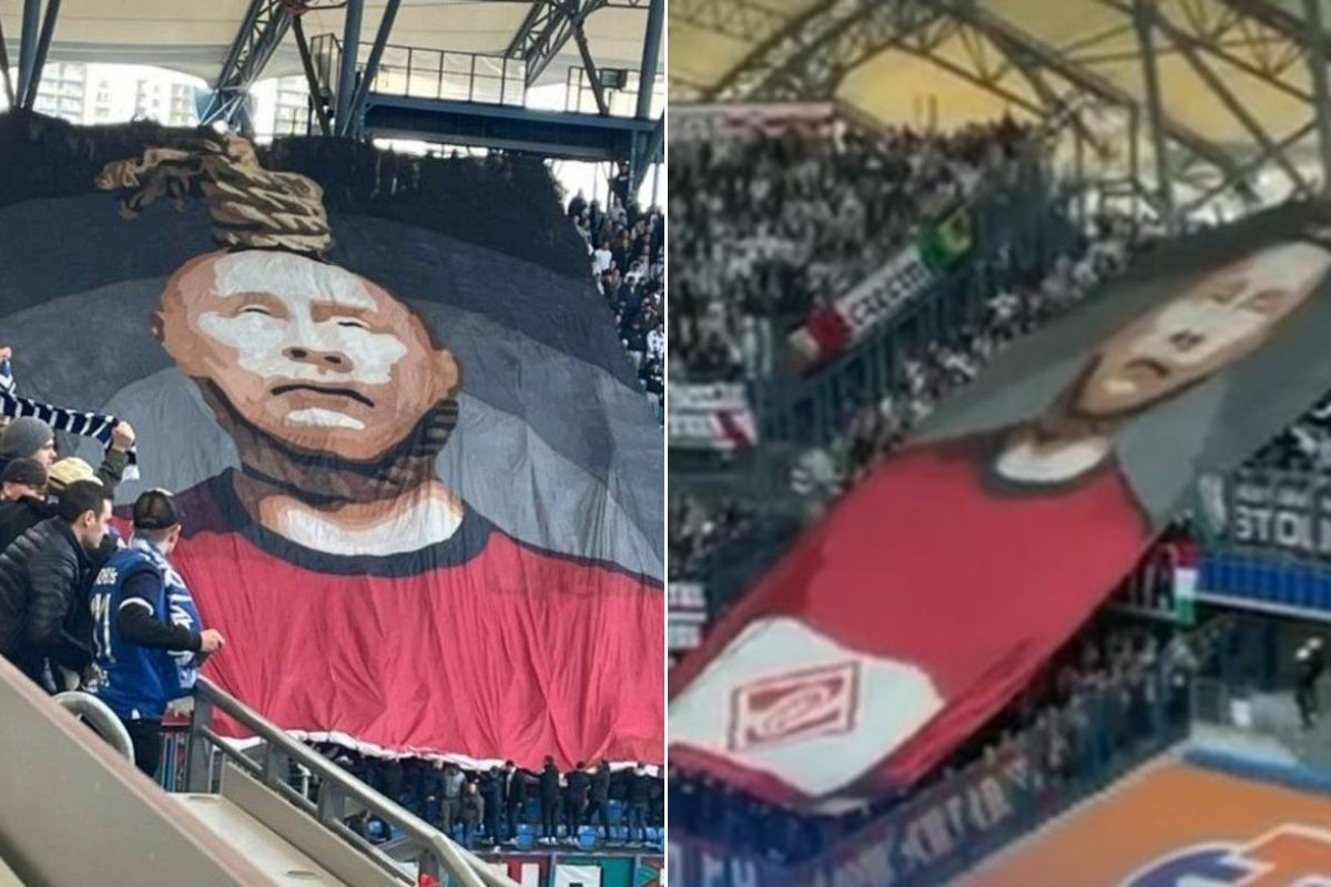 Cijeli stadion počeo aplaudirati kada su vidjeli sliku Vladimira Putina i opis ispod nje