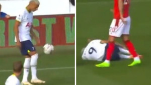 Zvijezda Tottenhama pimpovala loptu usred meča, protivniku se to nije svidjelo pa ga je "pokosio"