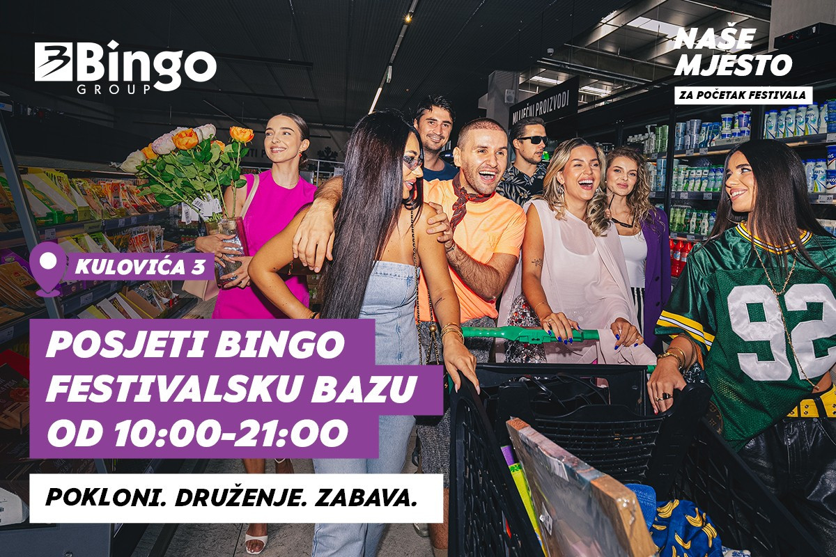 Testirajte vještinu u Bingovoj festivalskoj bazi i osvojite vaučer od 5.000 KM Testirajte vještinu u Bingovoj festivalskoj bazi i osvojite vaučer od 5.000 KM