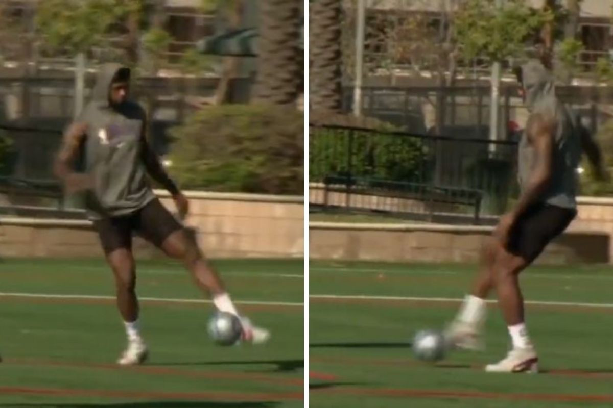LeBron James zaigrao fudbal na treningu, ali s loptom u nogama nije ni blizu vješt kao s rukama