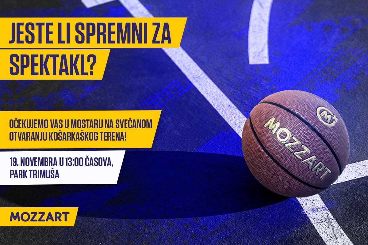 Za buduće asove: Kompanija Mozzart otvara košarkaški teren u Mostaru