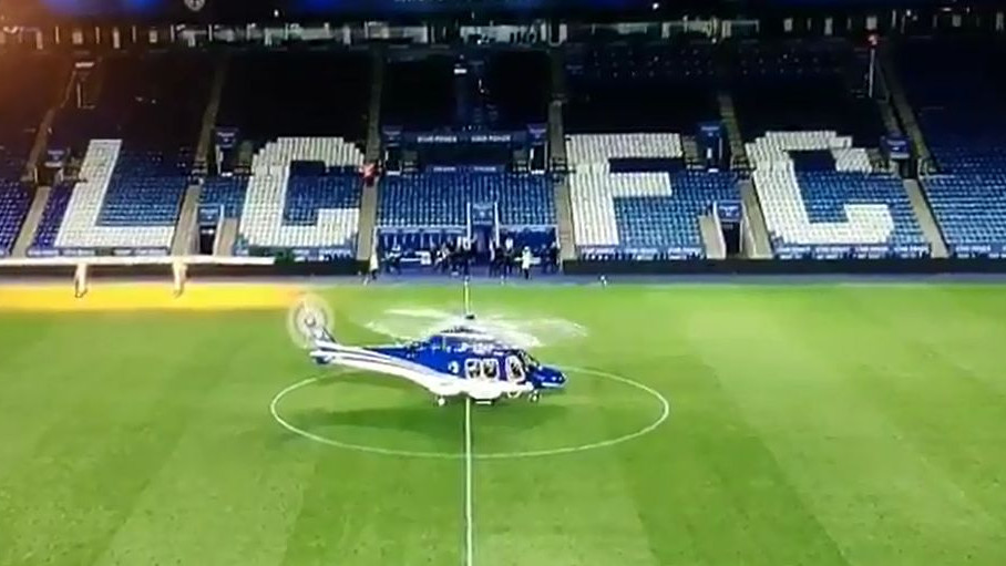 Snimljen trenutak kada je helikopter poletio sa stadiona Leicestera