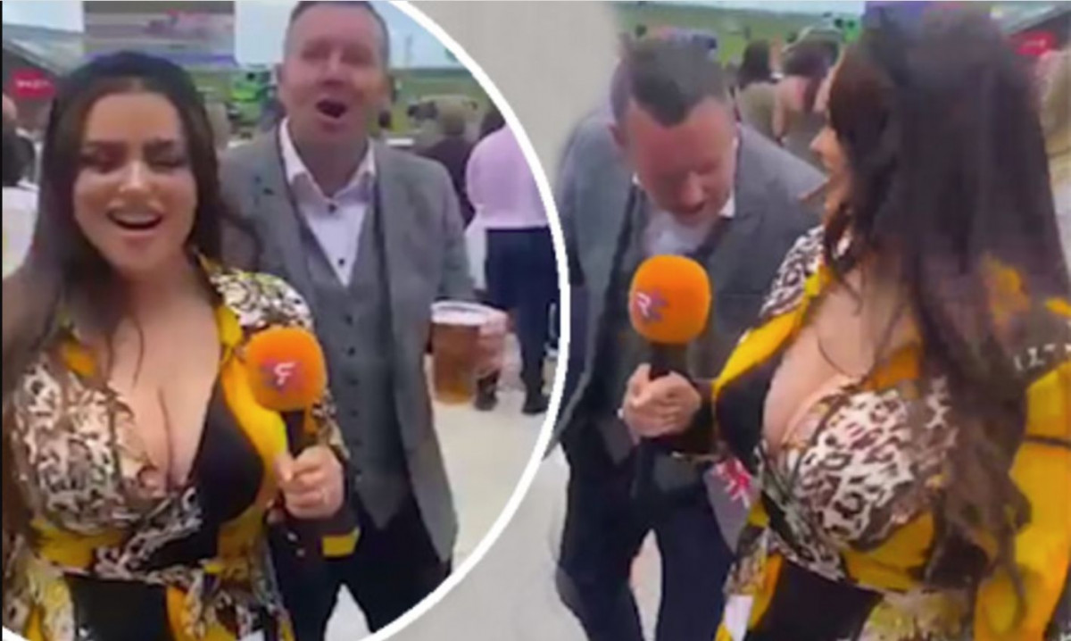 Prsata voditeljica je otišla na trku konja, od džokeja je dobila po stražnjici Prsata voditeljica je otišla na trku konja, od džokeja je dobila po stražnjici