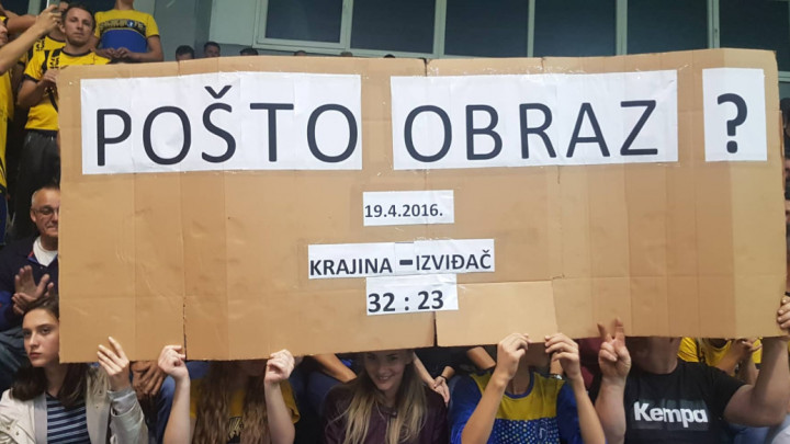Krcata dvorana u Gračanici, za goste poruka "Pošto obraz?"