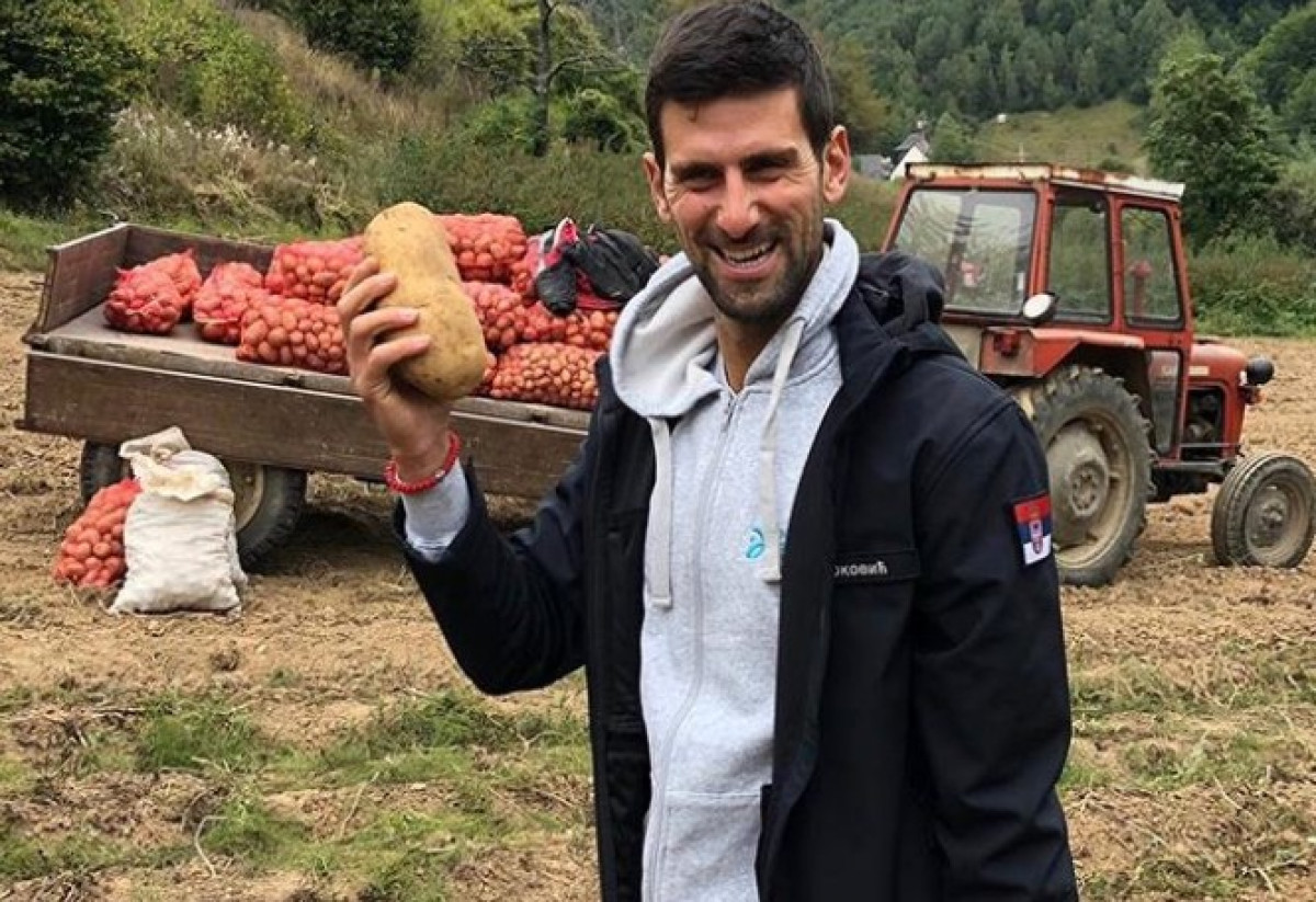 Novak Đoković vrijeme provodi na njivi: Dobio sam poneki krompir...