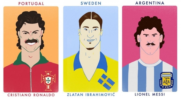Ronaldo, Messi, Suarez, Ibra i društvo kao igrači iz 70-ih