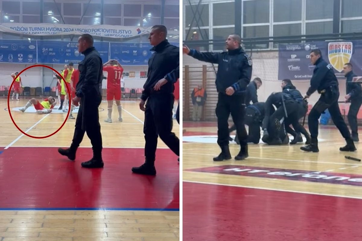 U Mostaru gradski derbi bio prekinut na 15 minuta, navijači Zrinjskog napali igrače Veleža U Mostaru gradski derbi bio prekinut na 15 minuta, navijači Zrinjskog napali igrače Veleža