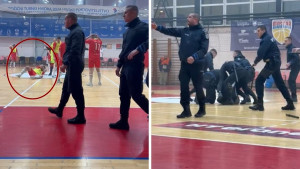 U Mostaru gradski derbi bio prekinut na 15 minuta, navijači Zrinjskog napali igrače Veleža