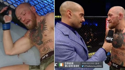 Nekoliko sekundi nakon što je dobio žestoke batine Conor je dao najiskreniji intervju u životu