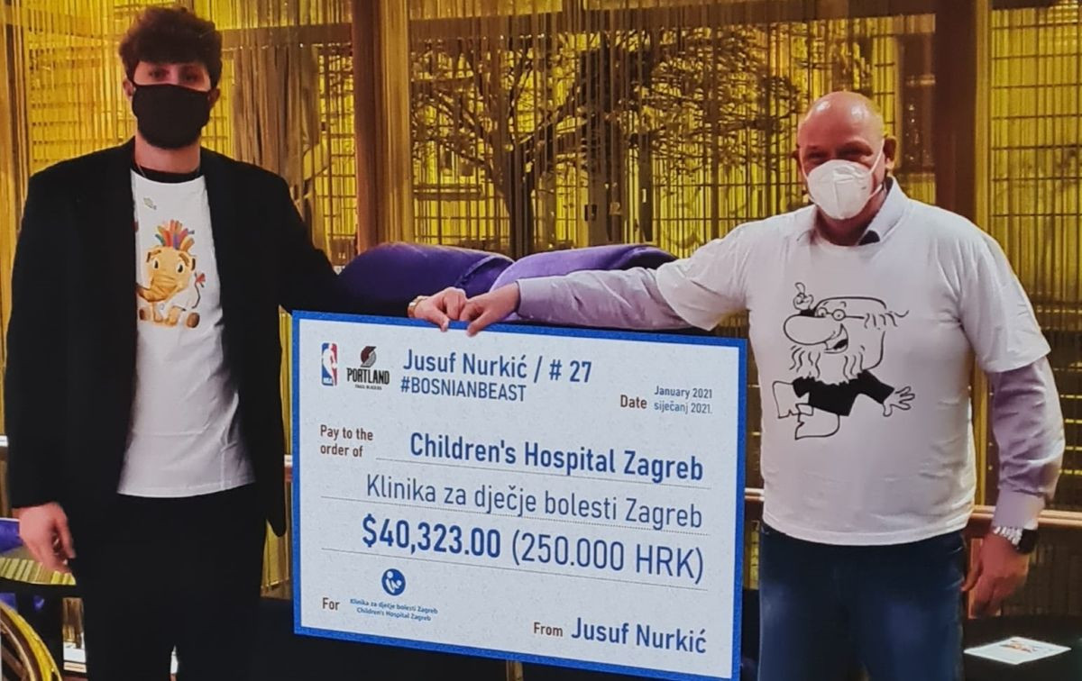 Nurkić donirao novac Klinici za dječje bolesti u Zagrebu