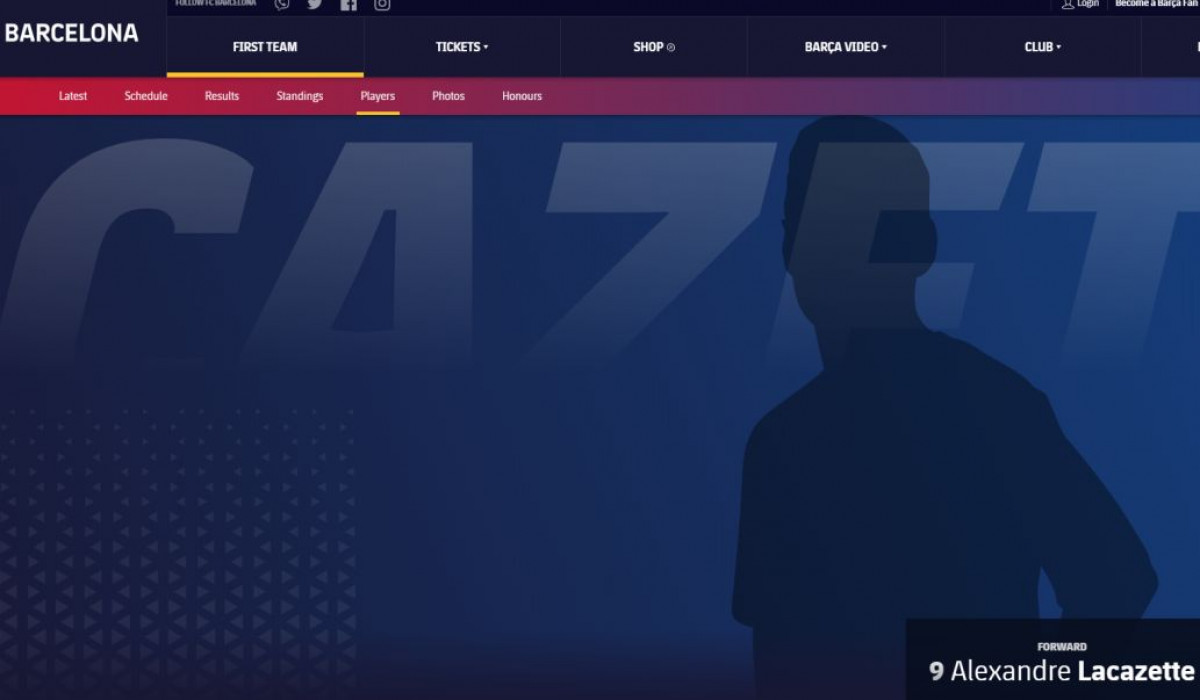 Objašneno zbog čega se Alexandre Lacazette nalazi na zvaničnoj stranici Barcelone