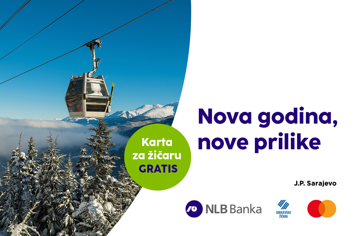 Nova godina, nove prilike uz NLB Banku: Besplatna karta za Trebevićku žičaru Nova godina, nove prilike uz NLB Banku: Besplatna karta za Trebevićku žičaru