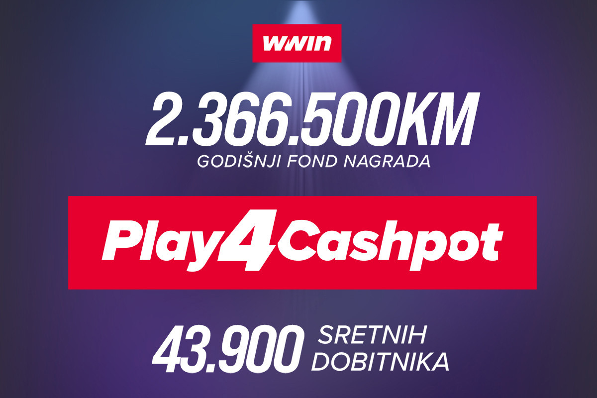 Play4Cashpot – Osvoji 2.366.500 KM na WWin-u
