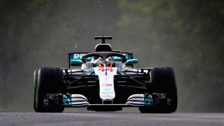 Na potopljenom Hungaroringu Hamilton najbrži