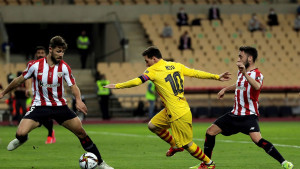 Igrači Athletic Bilbaa protiv Barcelone gotovo da nisu vidjeli loptu u prvom poluvremenu
