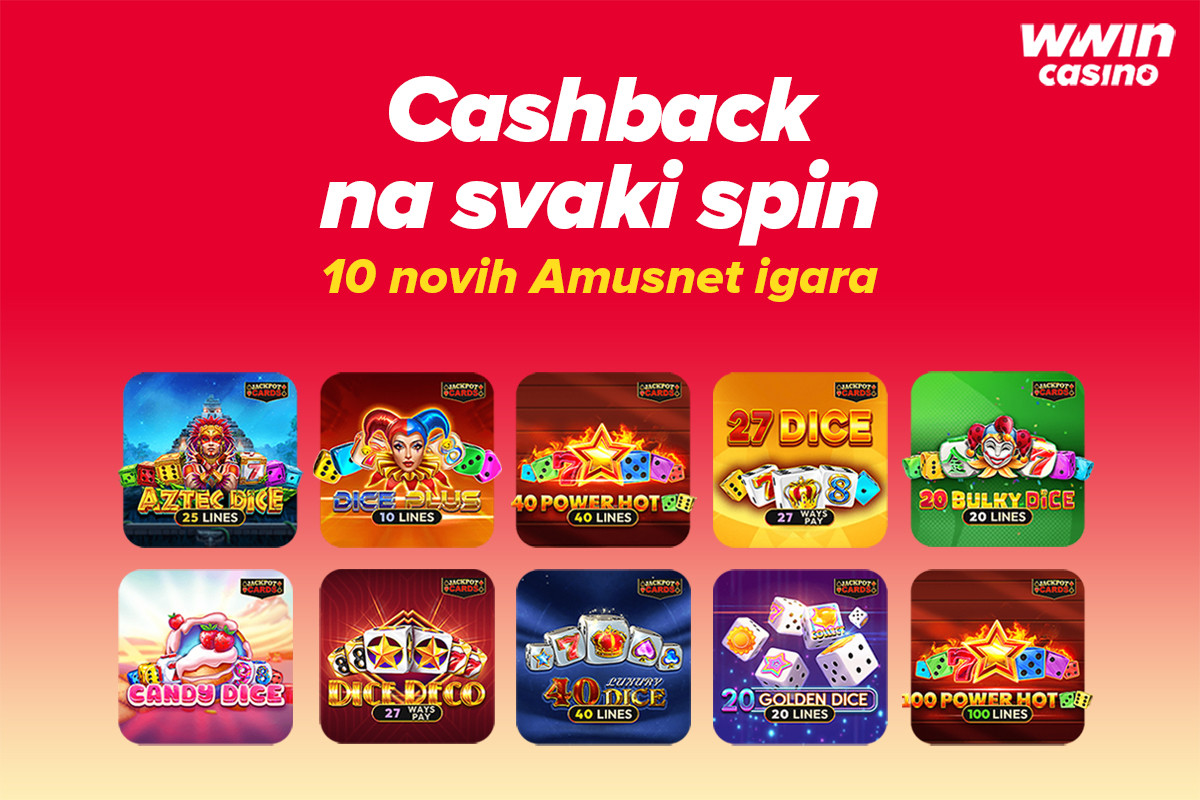 10 novih Amusnet igara uz Cashback na svaki spin!