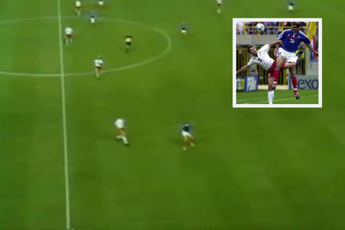 Ako ne znate kakav je Zidane bio igrač, pogledajte ovo "slanje po ćevape" pri prijemu lopte
