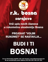 RK Bosna vrši upis novih članova u svoju akademiju