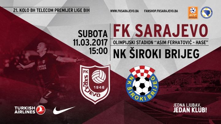 FK Sarajevo: Od petka u prodaji ulaznice za Široki Brijeg FK Sarajevo: Od petka u prodaji ulaznice za Široki Brijeg