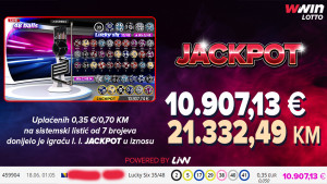 JACKPOT na BINGU uživo - S 0,70 KM do 21.332 KM