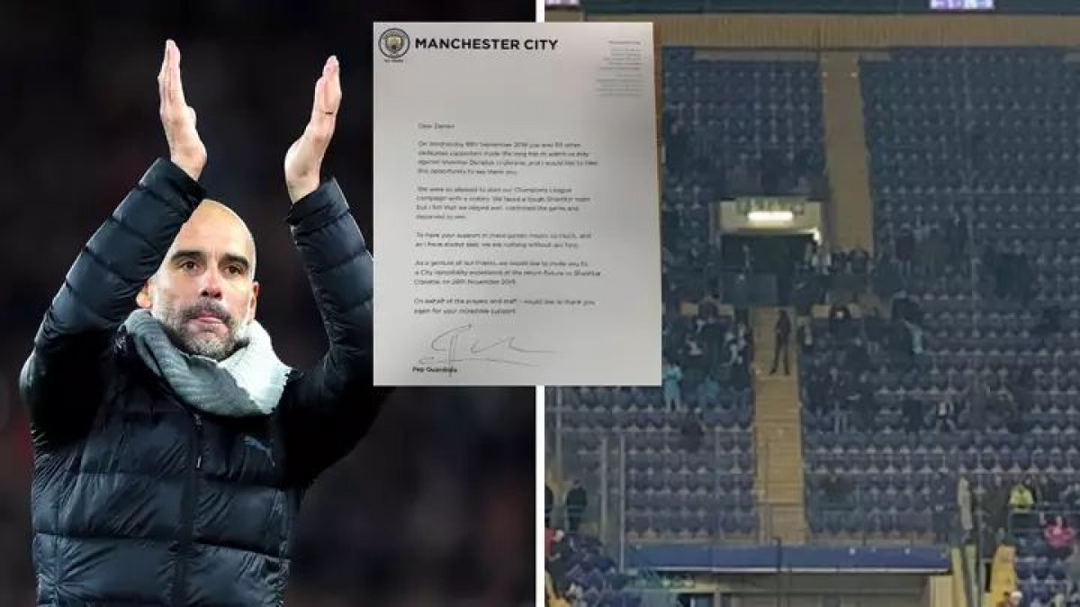 Gospodski potez: Guardiola poslao pismo navijačima koji su bodrili City u Ukrajini Gospodski potez: Guardiola poslao pismo navijačima koji su bodrili City u Ukrajini