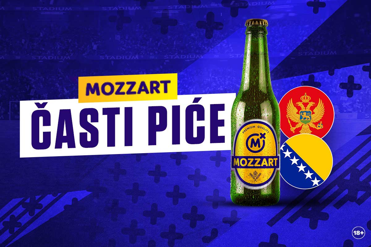 Gledaj utakmicu BiH - Crna Gora u Mozzartu i popij piće na račun kuće