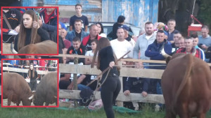 Publika ne zna koga da "mjeri": Mlada djevojka i njen Zlatonja izazvali "pometnju" na koridi u BiH
