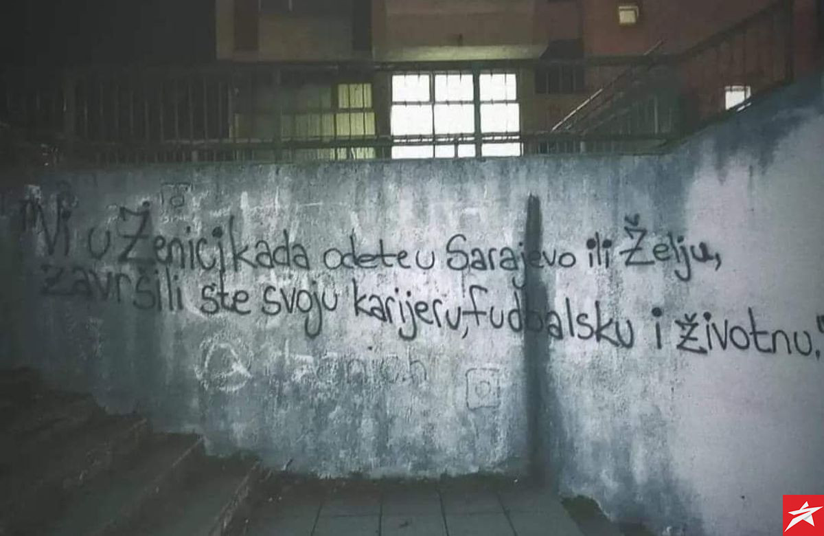 "Slučaj Sivac" i dalje glavna tema u Zenici: Sada je osvanuo i grafit  kao poruka Želji i Sarajevu