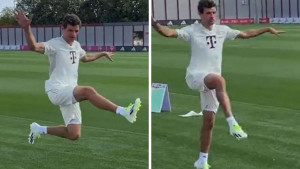 Koliko je United neozbiljno shvaćen najbolje je pokazao Thomas Muller na treningu