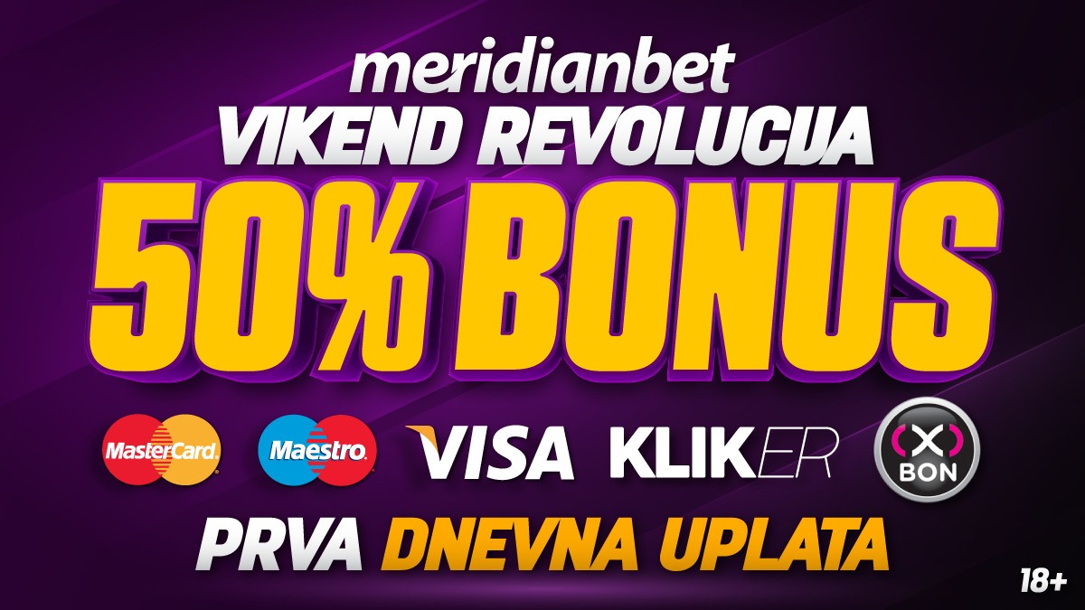 Vikend reveolucija: Meridian poklanja 50% bonusa na uplatu!
