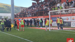 Nemile scene nakon utakmice, Halkić na meti gostujućih navijača