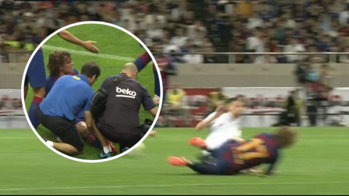 Navijači Barcelone pretrnuli od straha u 17. minuti kada je Griezmann ostao ležati na terenu