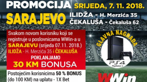 Registrujte se u Wwin poslovnicama u Sarajevu i osvojite Play Station 4, kao i vrijedne bonuse