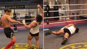 Bodybuilder želio isprobati snagu kickboxera: Od prvog udarca je vrištao kao malo dijete